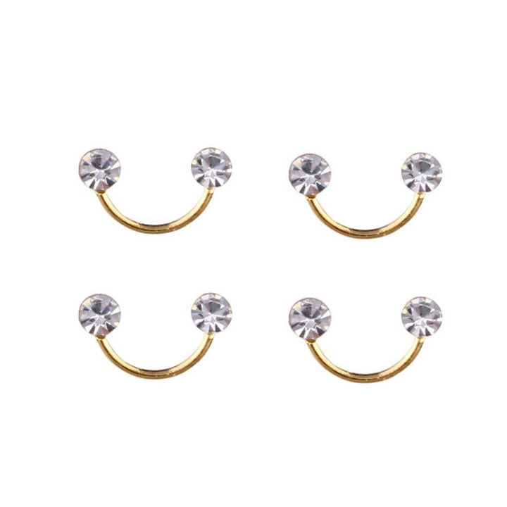 Pearl Smiling Face Shape 4pcs Pzl Nails