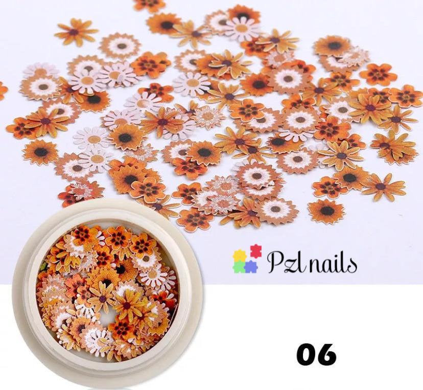 Blooming Flowers 3D Nail Art Pzl Nails