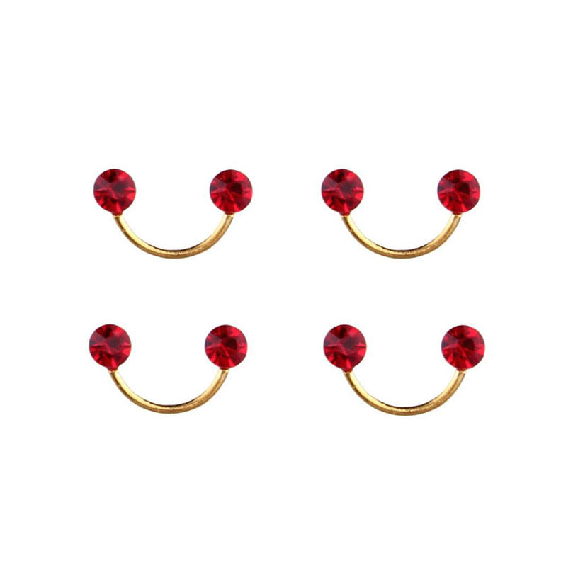 Pearl Smiling Face Shape 4pcs Pzl Nails