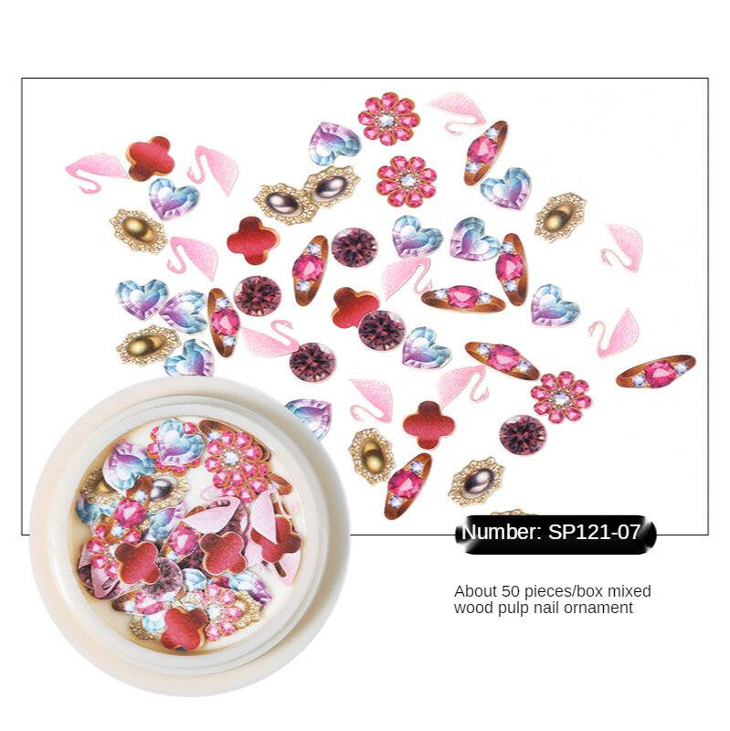 Sequins Decals Cartoon 3D Mixed Pzl Nails