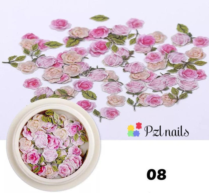 Blooming Flowers 3D Nail Art Pzl Nails