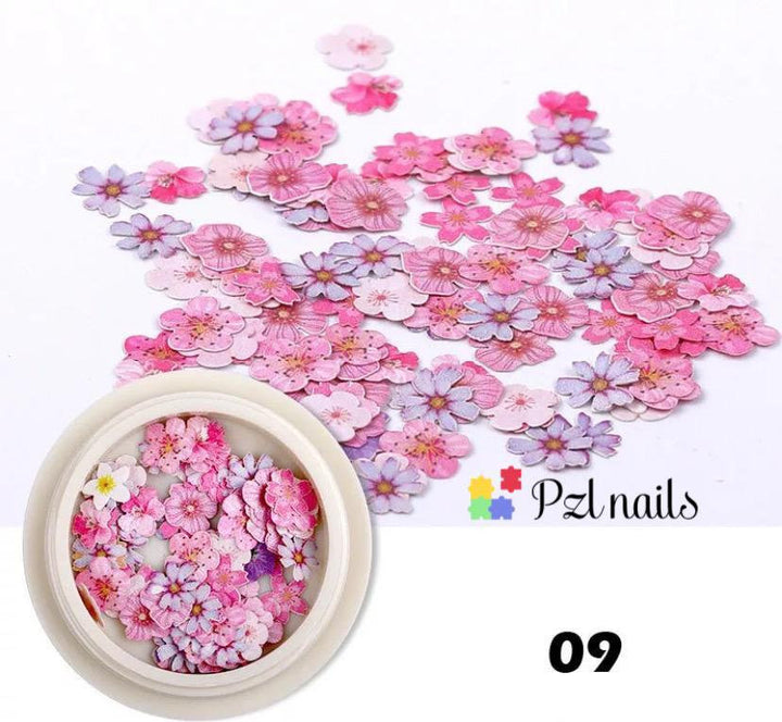 Blooming Flowers 3D Nail Art Pzl Nails