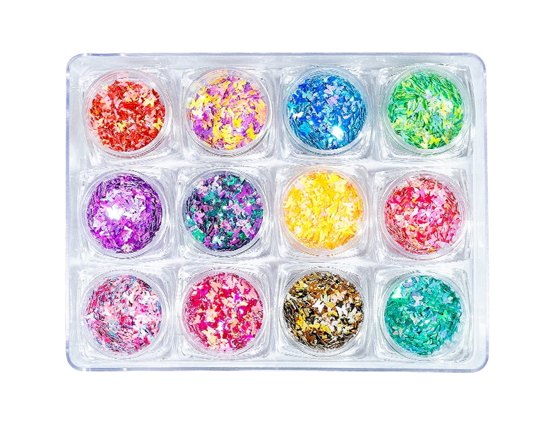 Butterfly Sequins Mix Pzl Nails