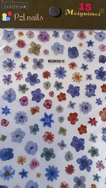Flower Nail Art Sticker Pzl Nails