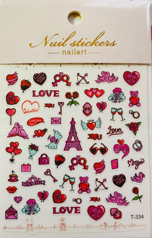 Valentine Stickers Pzl Nails