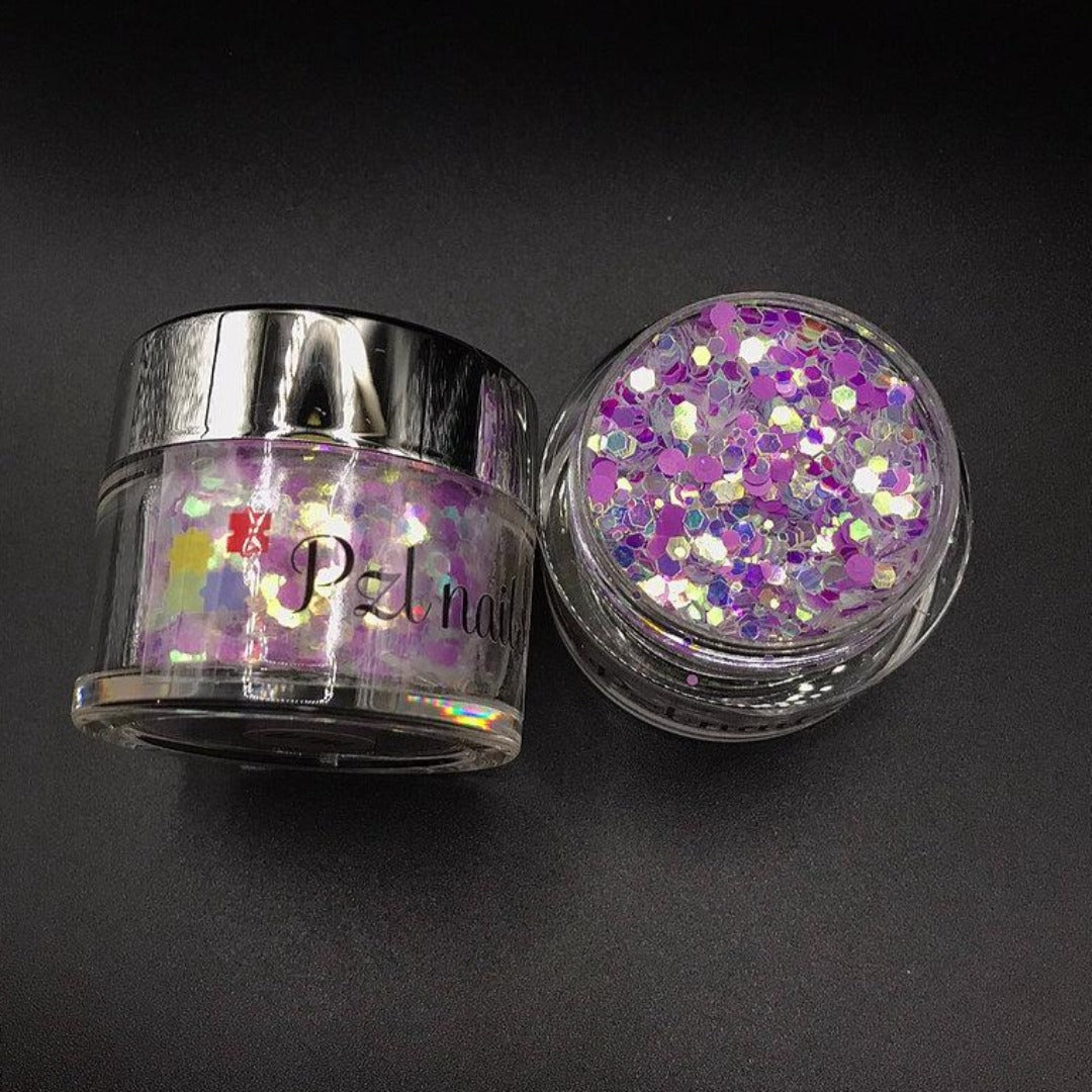 Holographic Cosmetic Glitter Pzl Nails