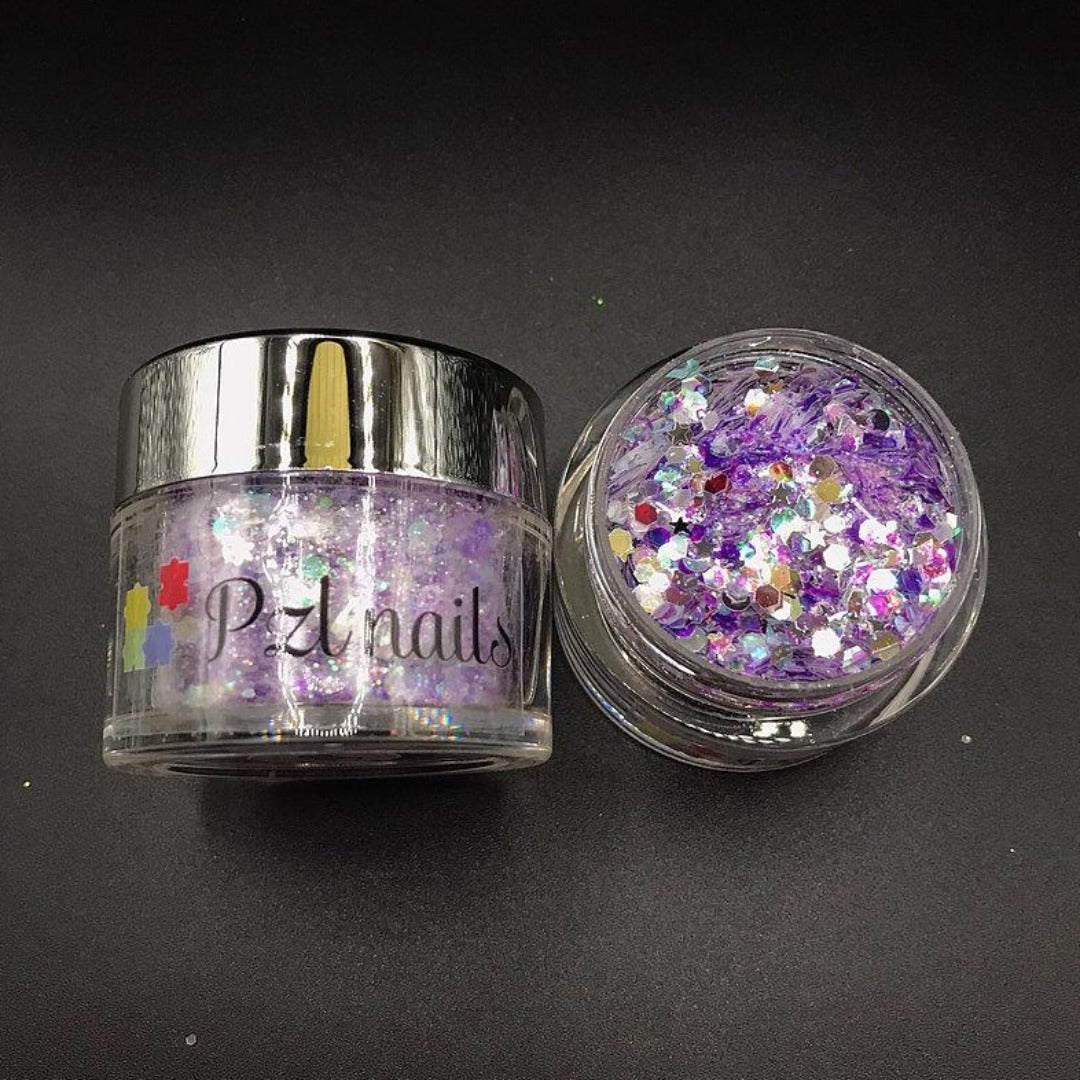 Holographic Cosmetic Glitter Pzl Nails