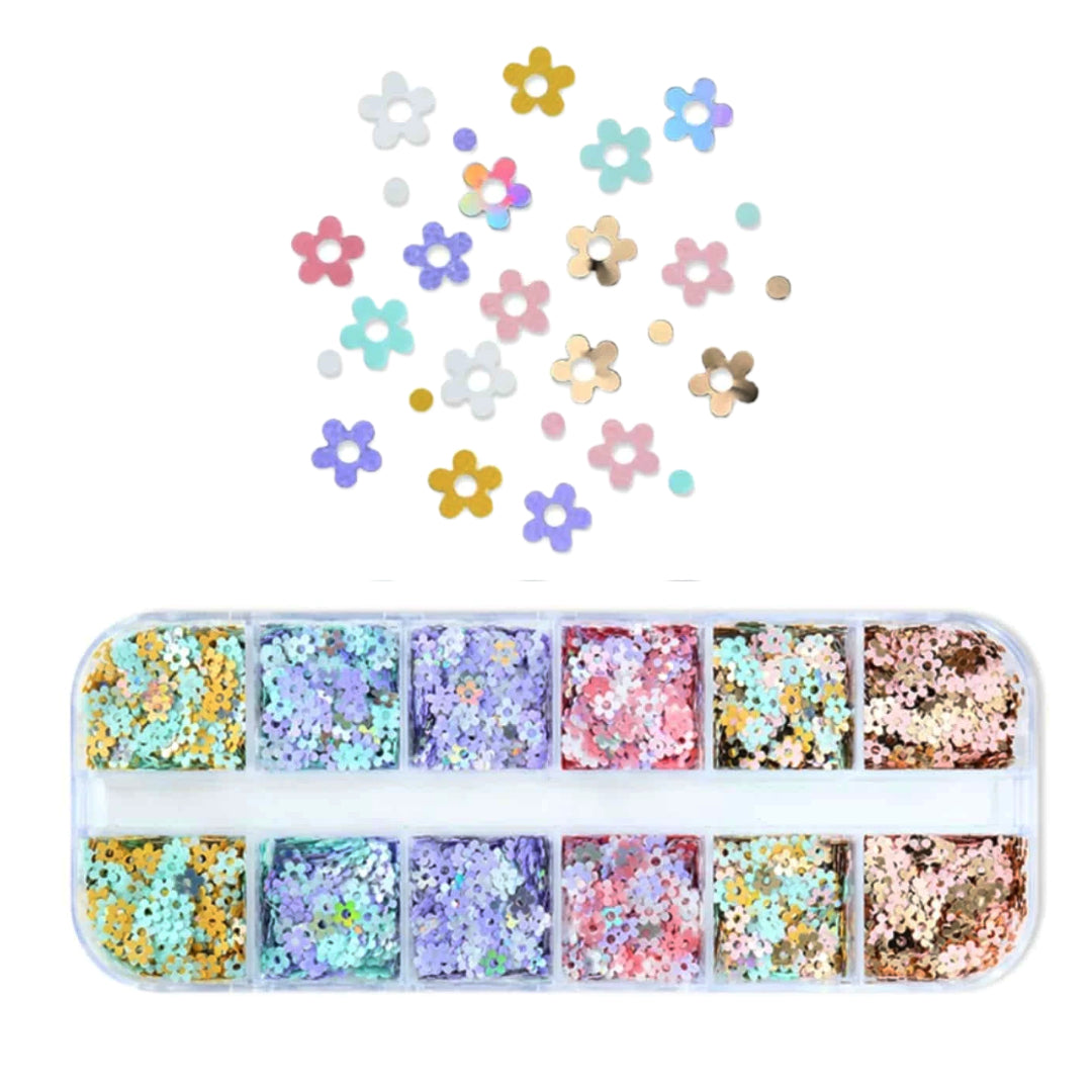 Mixed Floral Shaped Pzl Nails