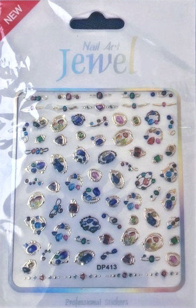 Star and Moon Stickers Pzl Nails