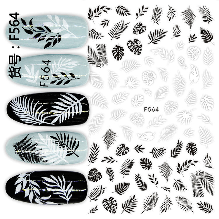 Leaf Designs Stickers Pzl Nails