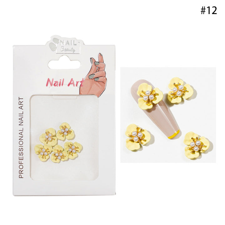 Flower Pearl Nails Art Decoration Pzl Nails