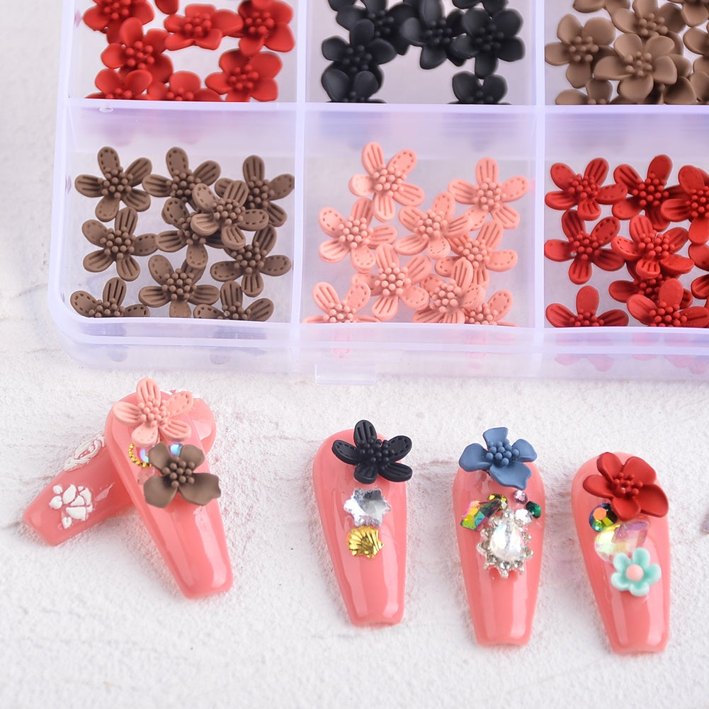 Mixed Color Resin Flowers 3D Pzl Nails