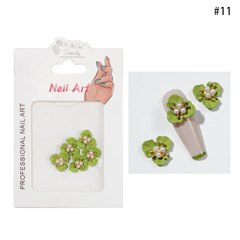 Flower Pearl Nails Art Decoration Pzl Nails