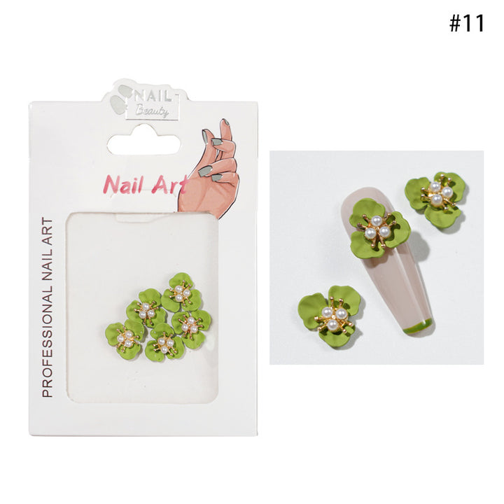 Flower Pearl Nails Art Decoration Pzl Nails