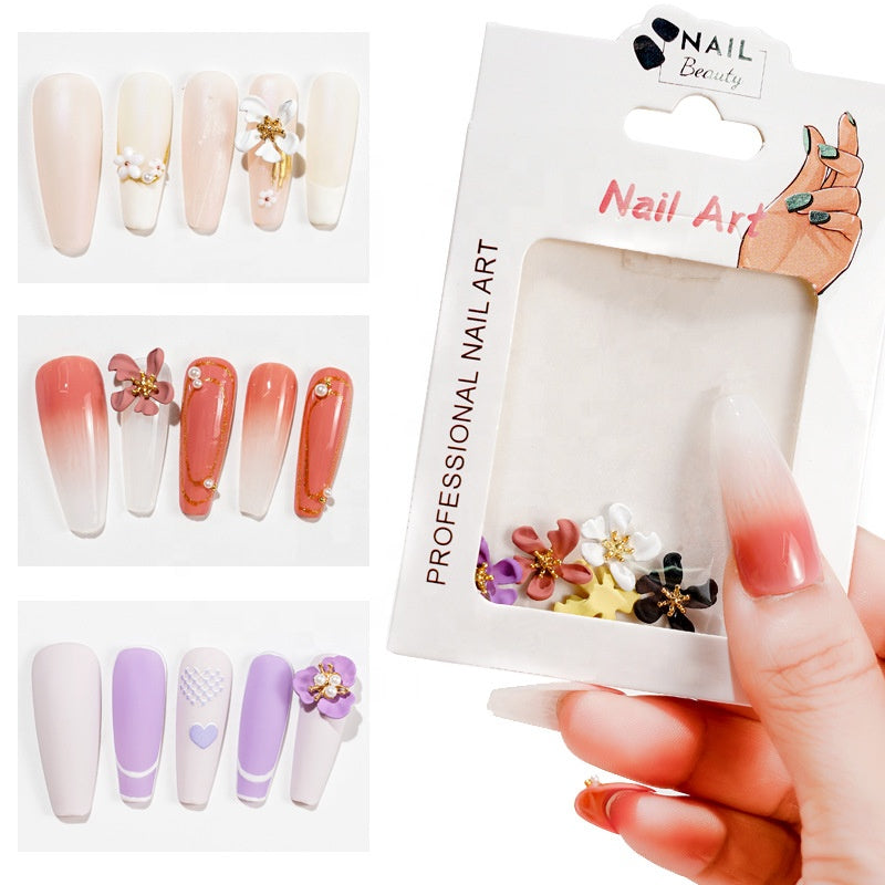 Flower Pearl Nails Art Decoration Pzl Nails