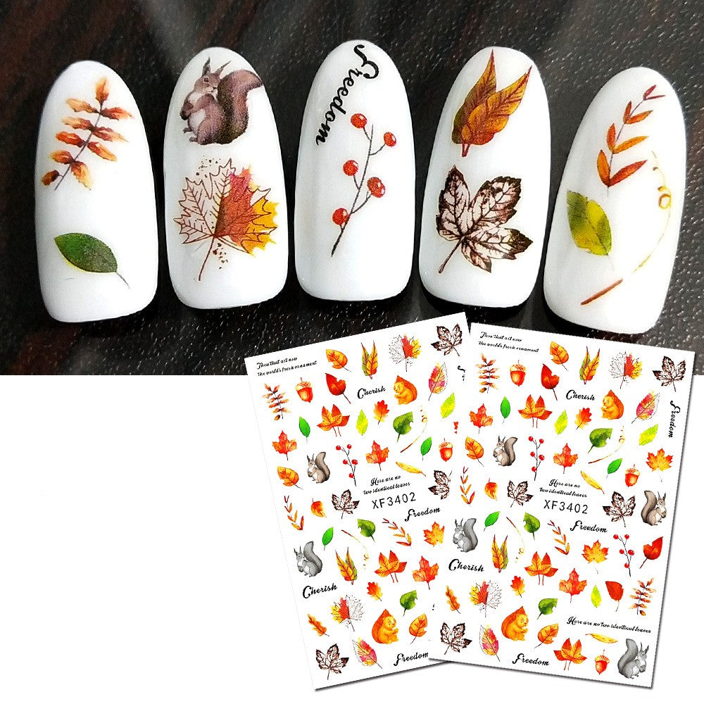 Autumn Leaf Style Pzl Nails