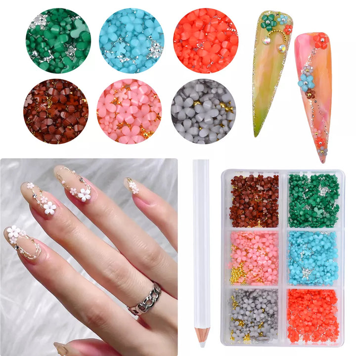 3D Resin Flowers Pzl Nails