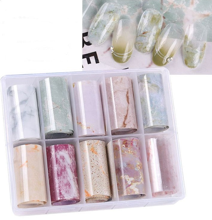 Marbling Transfer Foil Pzl Nails