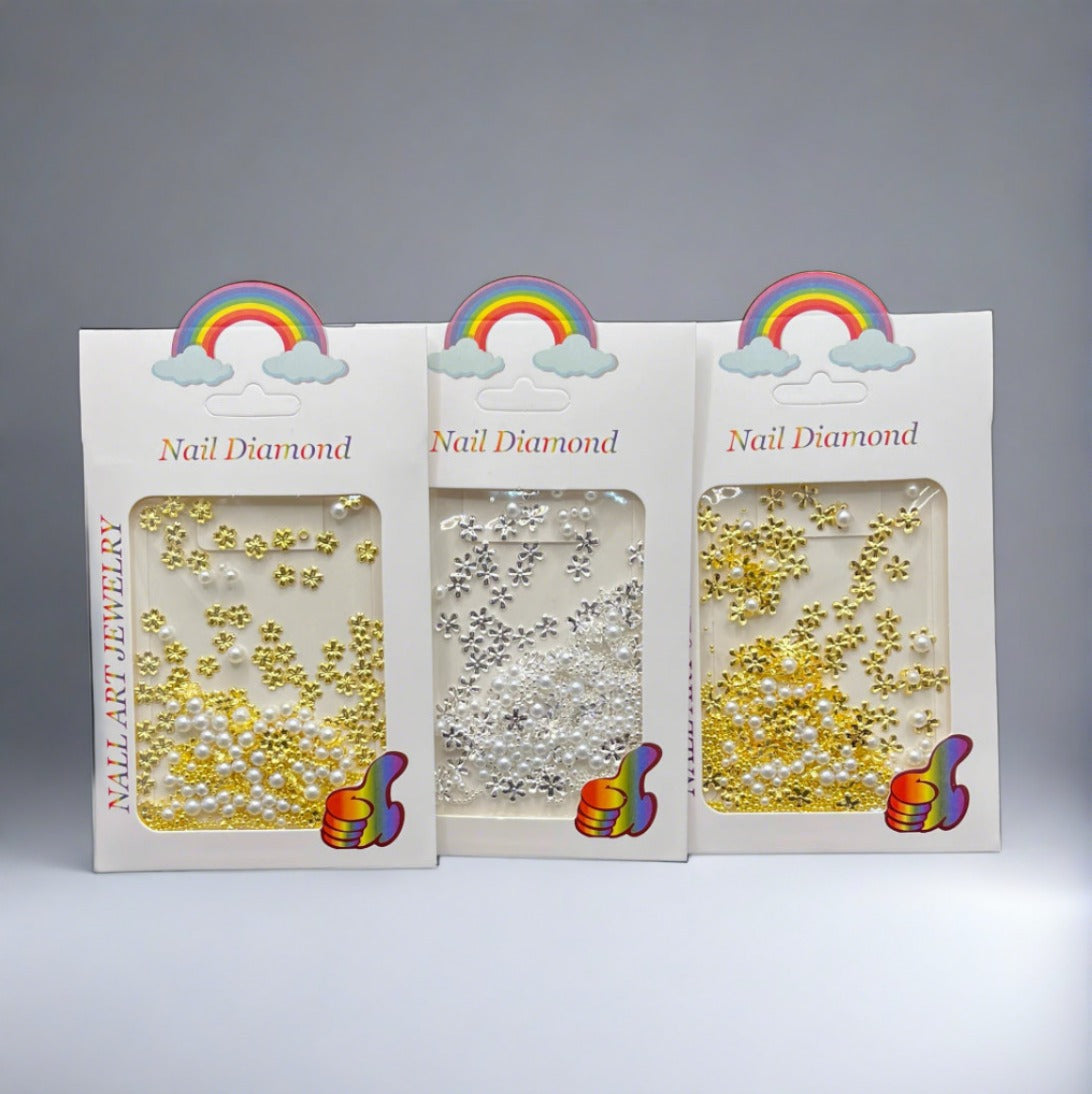 3D Pearl flowers - Pzl Nails