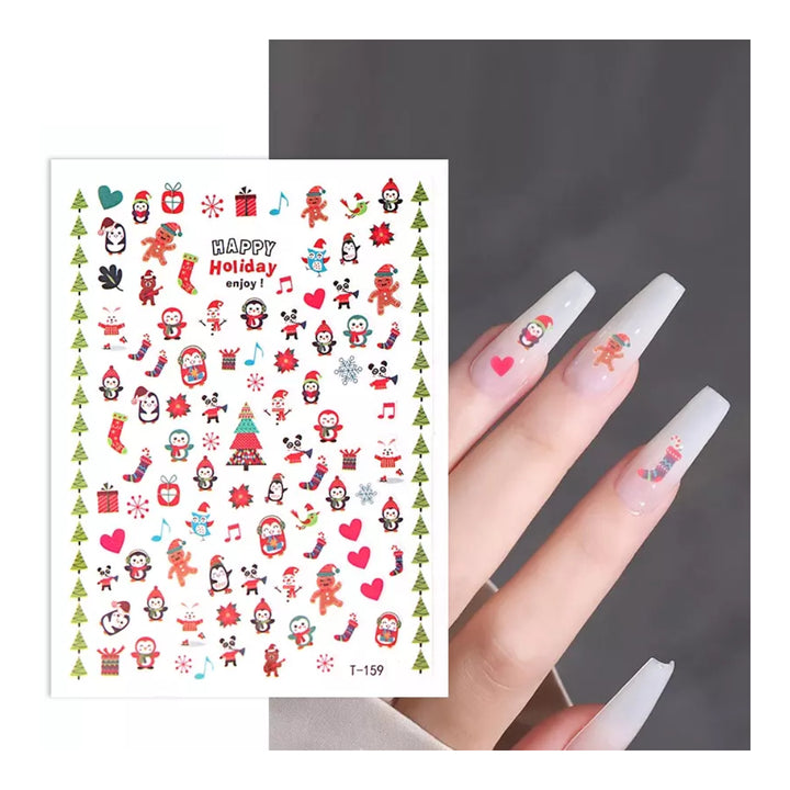 Christmas Stickers Pzl Nails