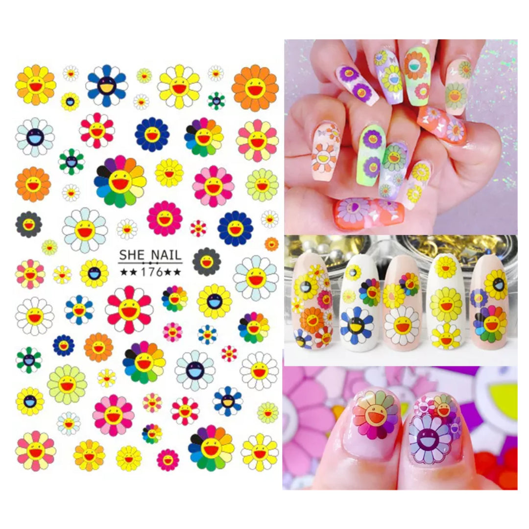 Sunflowers Nail Art Stickers Pzl Nails