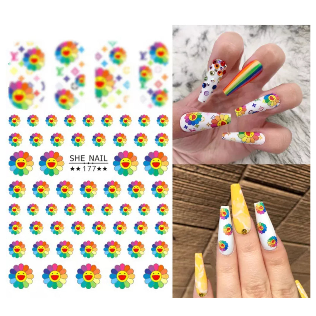 Sunflowers Nail Art Stickers Pzl Nails