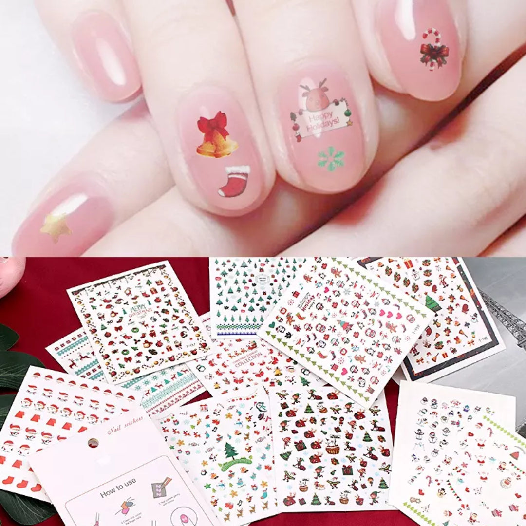 Christmas Stickers Pzl Nails