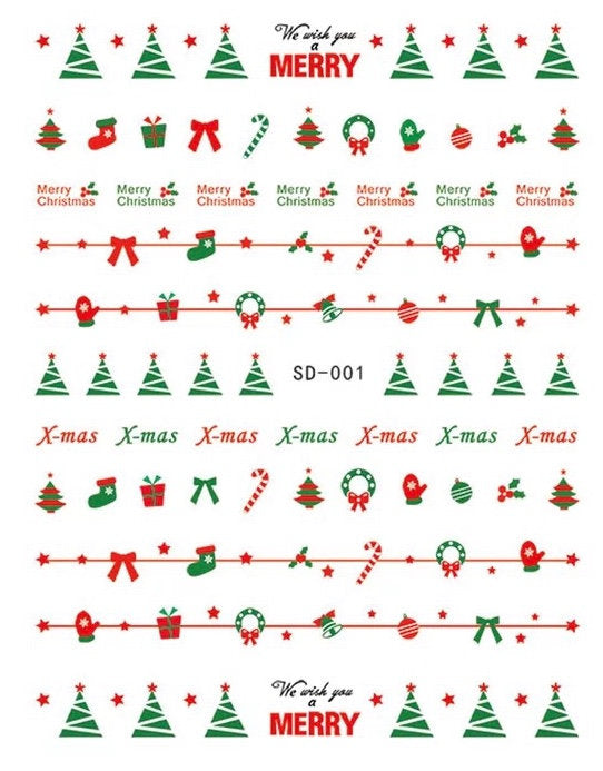 Christmas Stickers Pzl Nails