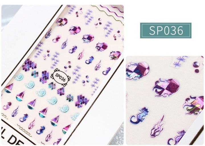 Ocean Style Nail Stickers Pzl Nails