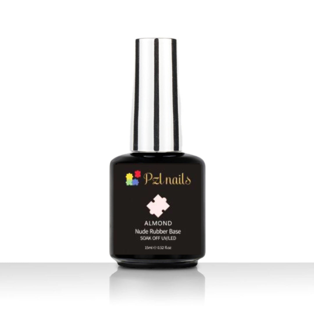 Almond Rubber Base Pzl Nails