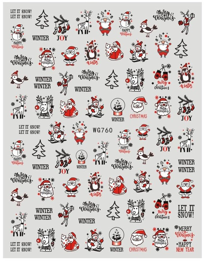 Santa Claus Nail Sticker Pzl Nails