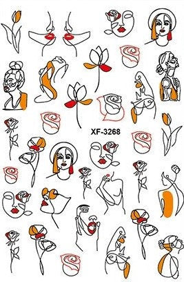 3D Art Design Stickers - Pzl Nails