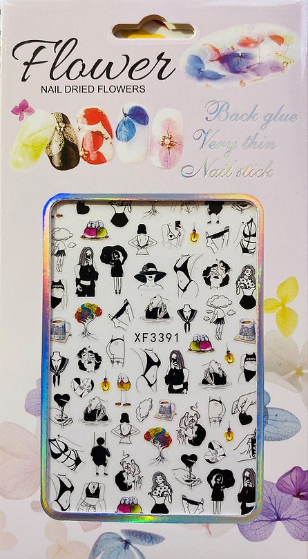 Sexy Fashion Design Sticker Pzl Nails