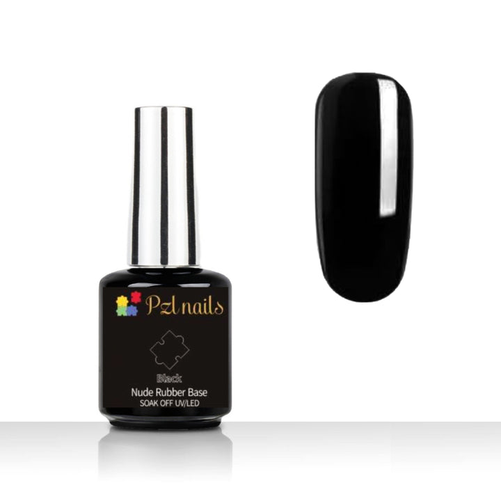 Black Rubber Base Pzl Nails