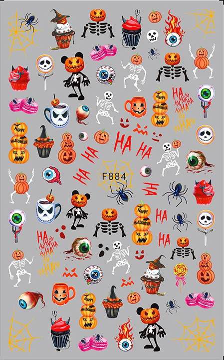 Halloween Stickers Pzl Nails