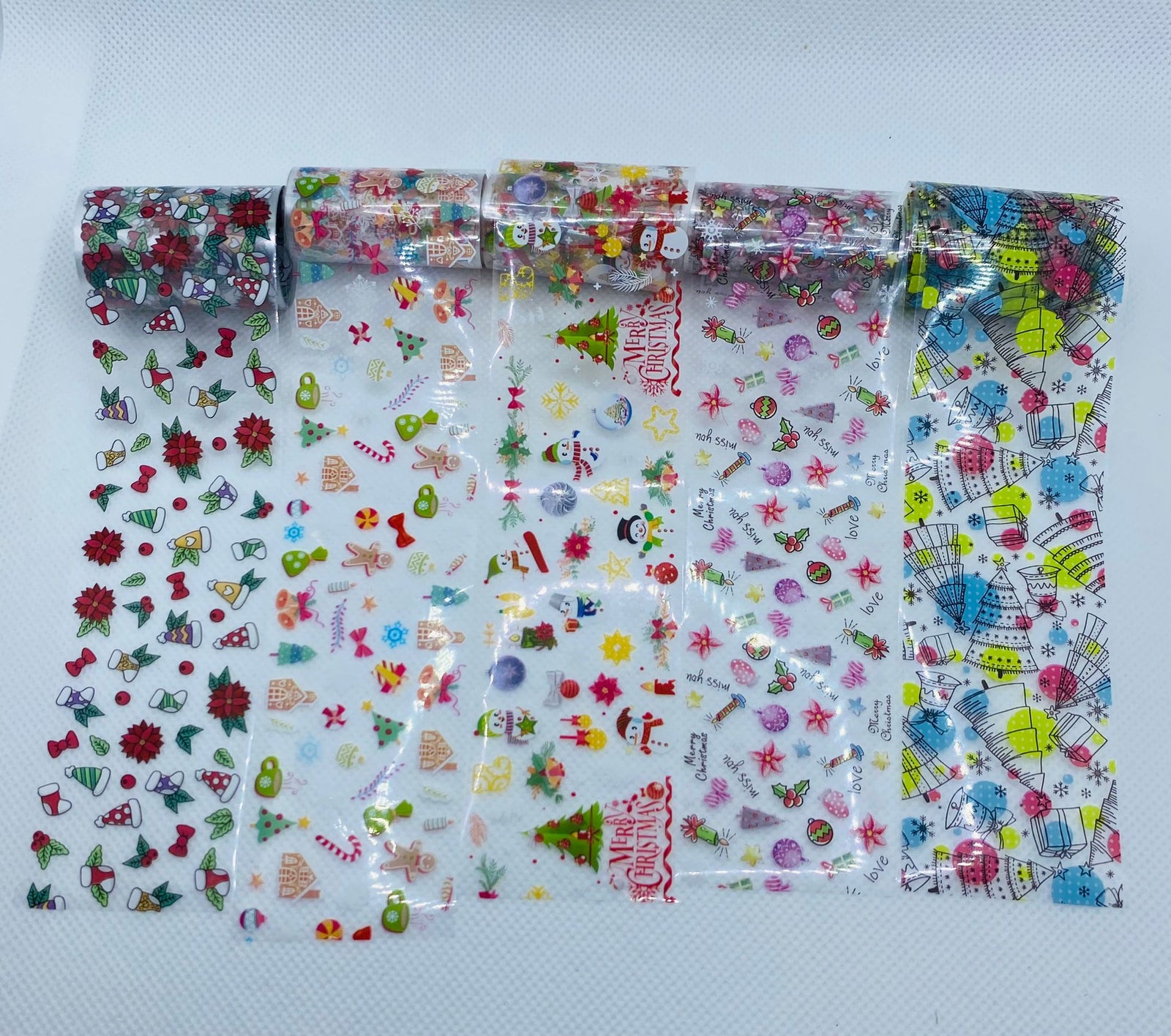 Christmas transfer foil Pzl Nails
