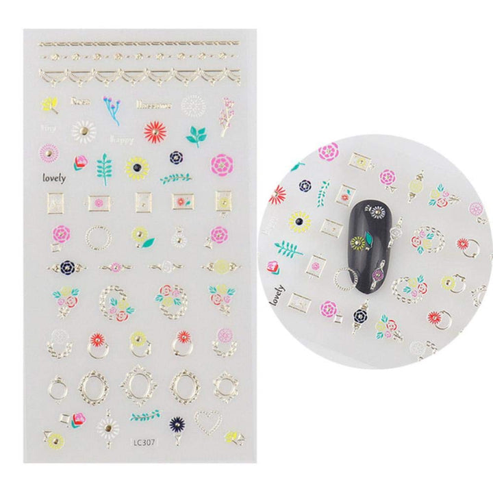 3D Mixed Stickers Pzl Nails